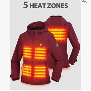 PTAHDUS Women Heated Red Jacket